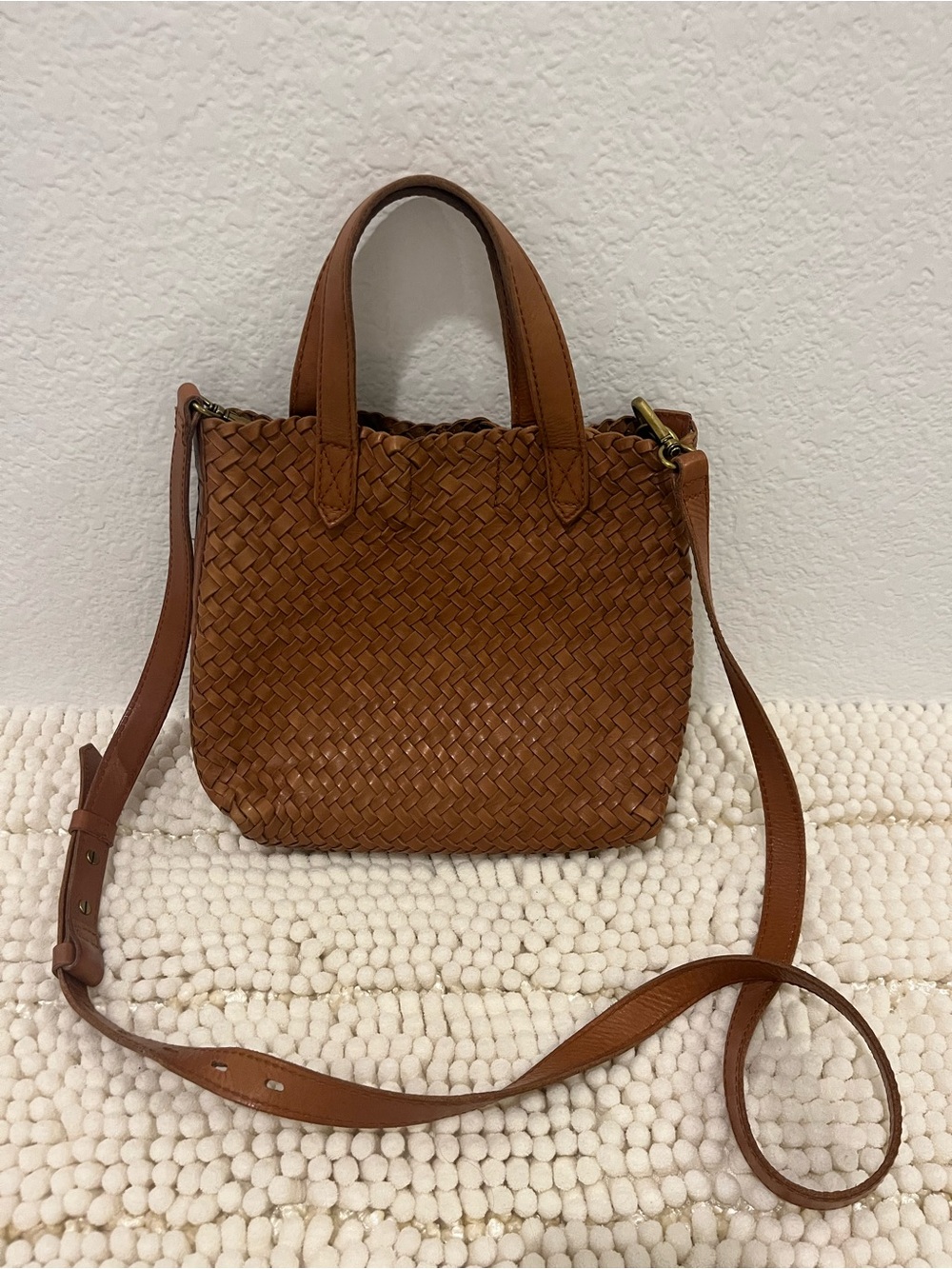 Madewell Woven Leather Crossbody Bag